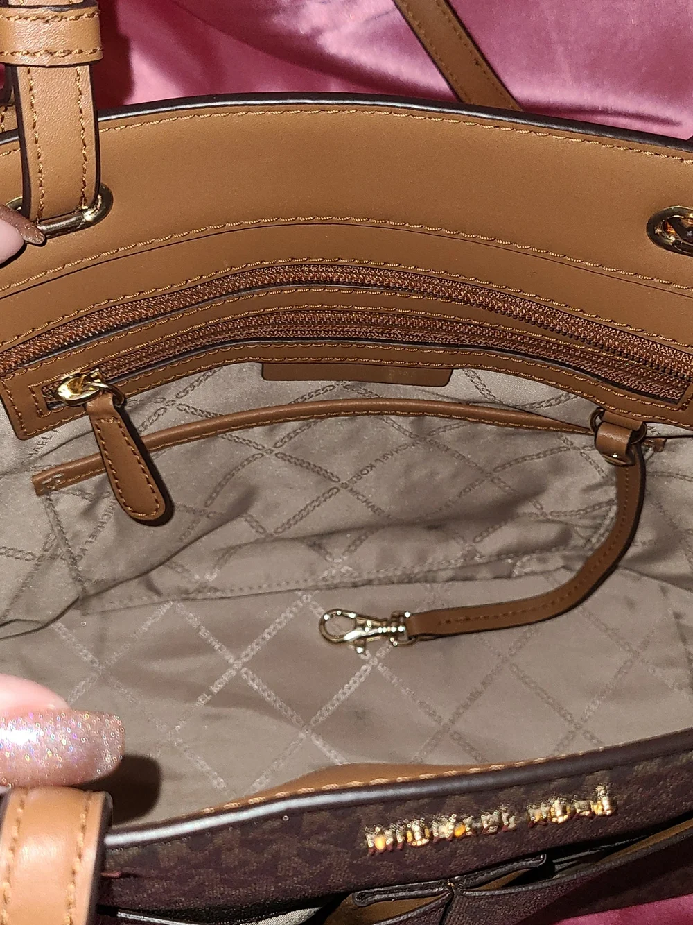 Michael Kors Black/Brown Signature Shoulder Bag